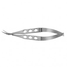Castroviejo Keratoplasty Scissor Angled - Blunt Tips - Medium Blades Stainless Steel, 11.5 cm - 4 1/2"
